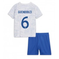 Koszulka piłkarska Francja Matteo Guendouzi #6 Strój wyjazdowy dla dzieci MŚ 2022 tanio Krótki Rękaw (+ Krótkie spodenki)